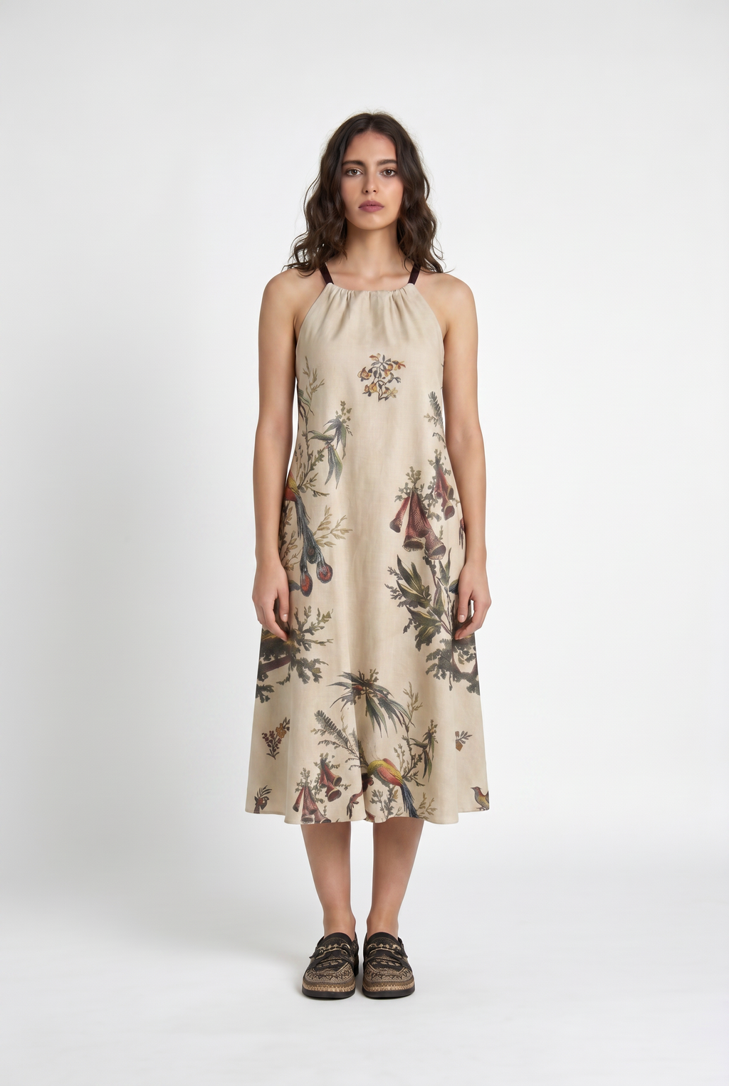 Aviary Bloom Halter Dress Women - front view