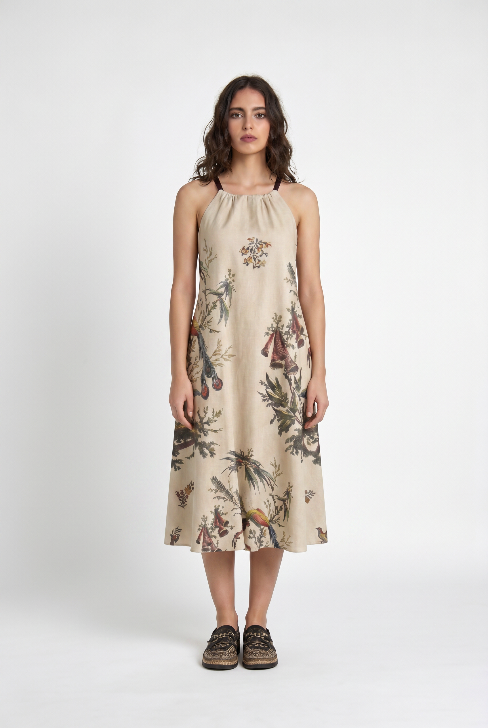 Aviary Bloom Halter Dress Women - front view