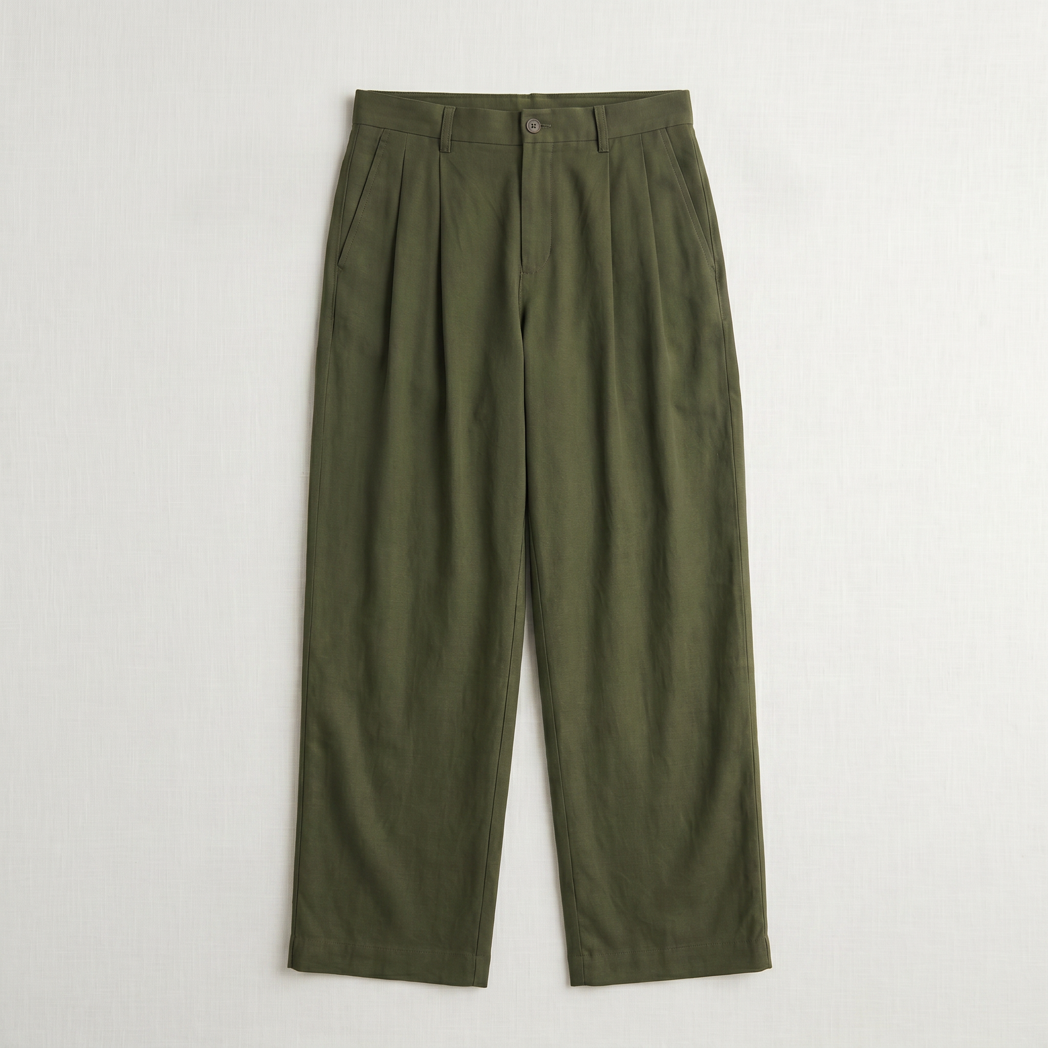 Solid Olive Trousers Women - front view