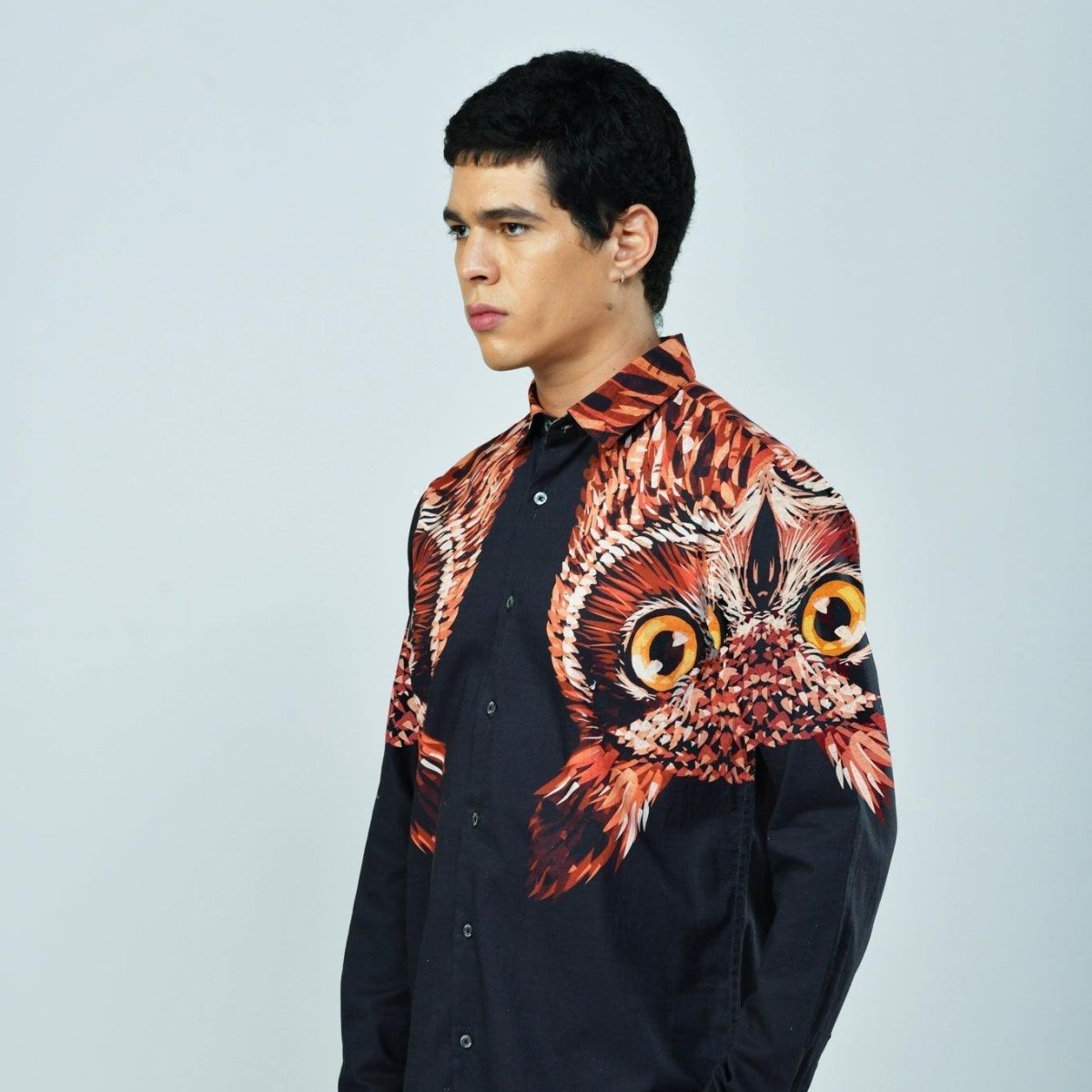 Owl Black Party Wear Shirts for Men - Naymish Designs