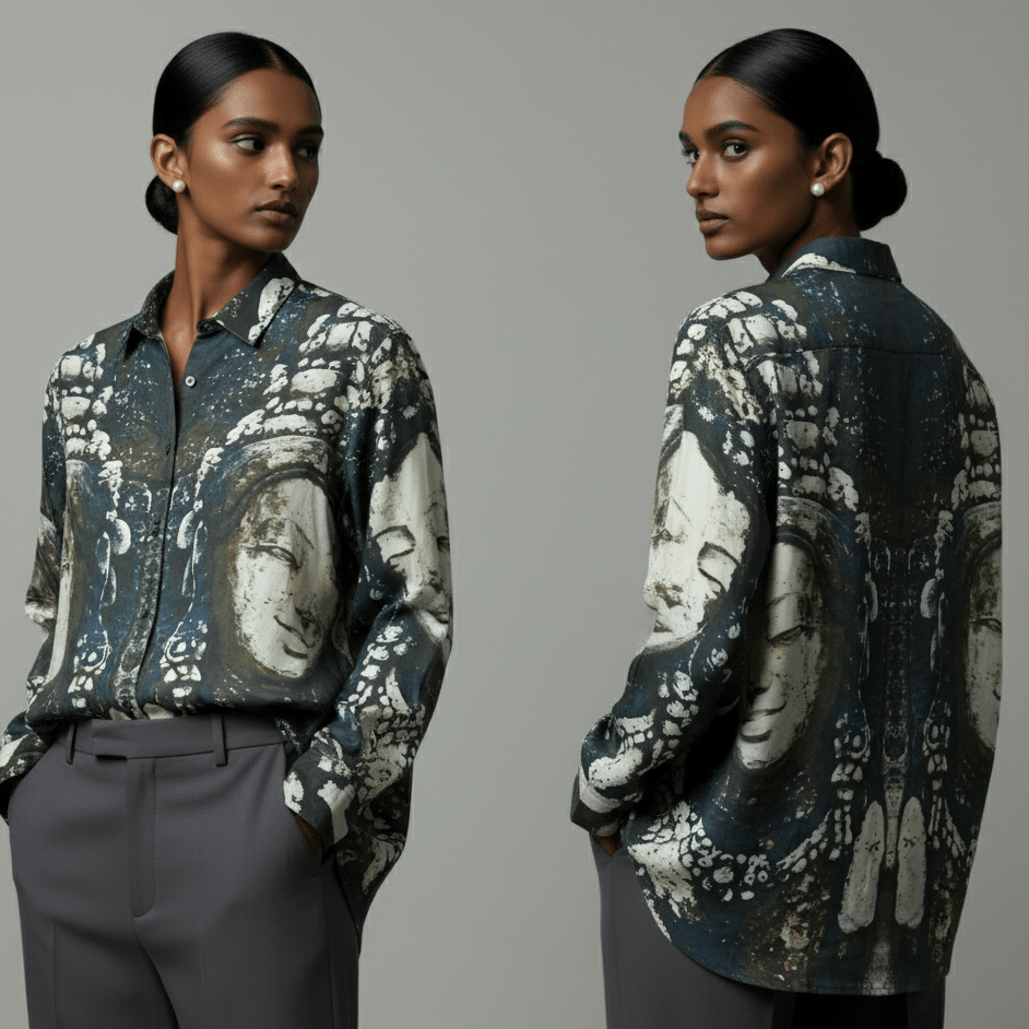 Padma Shirt for Women - Luxury Designer | Soft Cotton or Pure Linen  - Naymish Designs