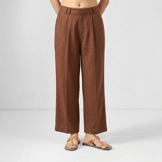 Pants Women Brown - Women - Naymish Designs