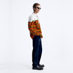 Papaya - Orange Quirky Holiday Shirts for Men Available in Cotton and Linen - Naymish Designs
