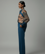 Peacock on the Wall Shirt for Women - Luxury Designer | Soft Cotton or Pure Linen  - Naymish Designs