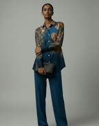 Peacock on the Wall Shirt for Women - Luxury Designer | Soft Cotton or Pure Linen  - Naymish Designs