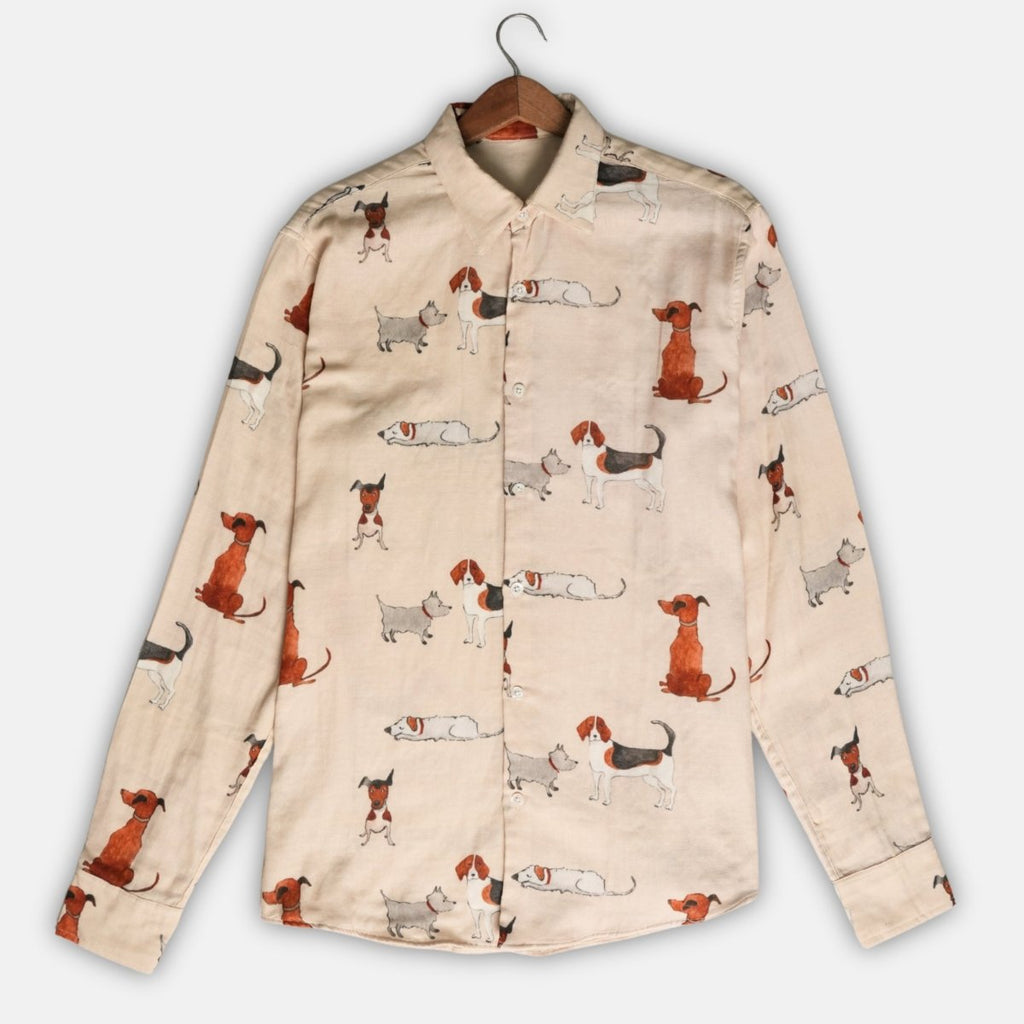 Pup Culture - Luxury Designer Shirt | Soft Cotton or Pure Linen | Partywear shirt for Men - Naymish Designs