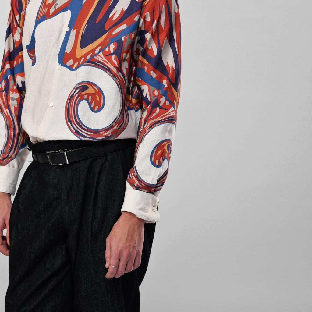 Reimagined Curves - Luxury Designer Shirt | Soft Cotton or Pure Linen | Partywear shirt for Men - Naymish Designs