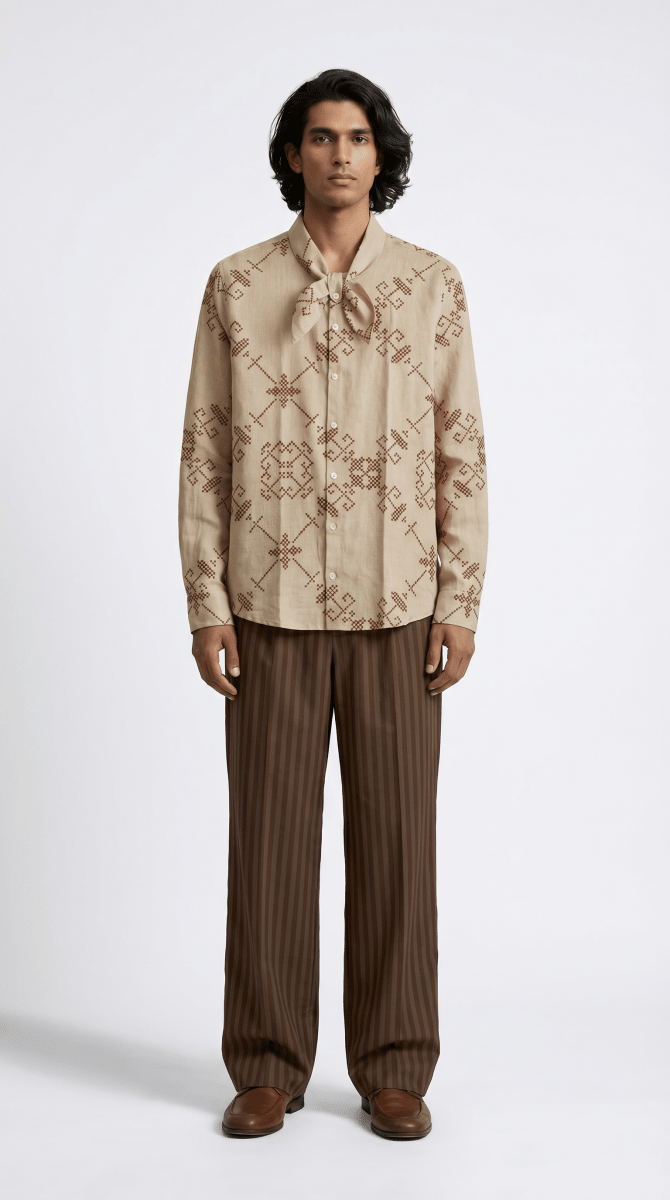 Retro Bow Shirt Men - Naymish Designs