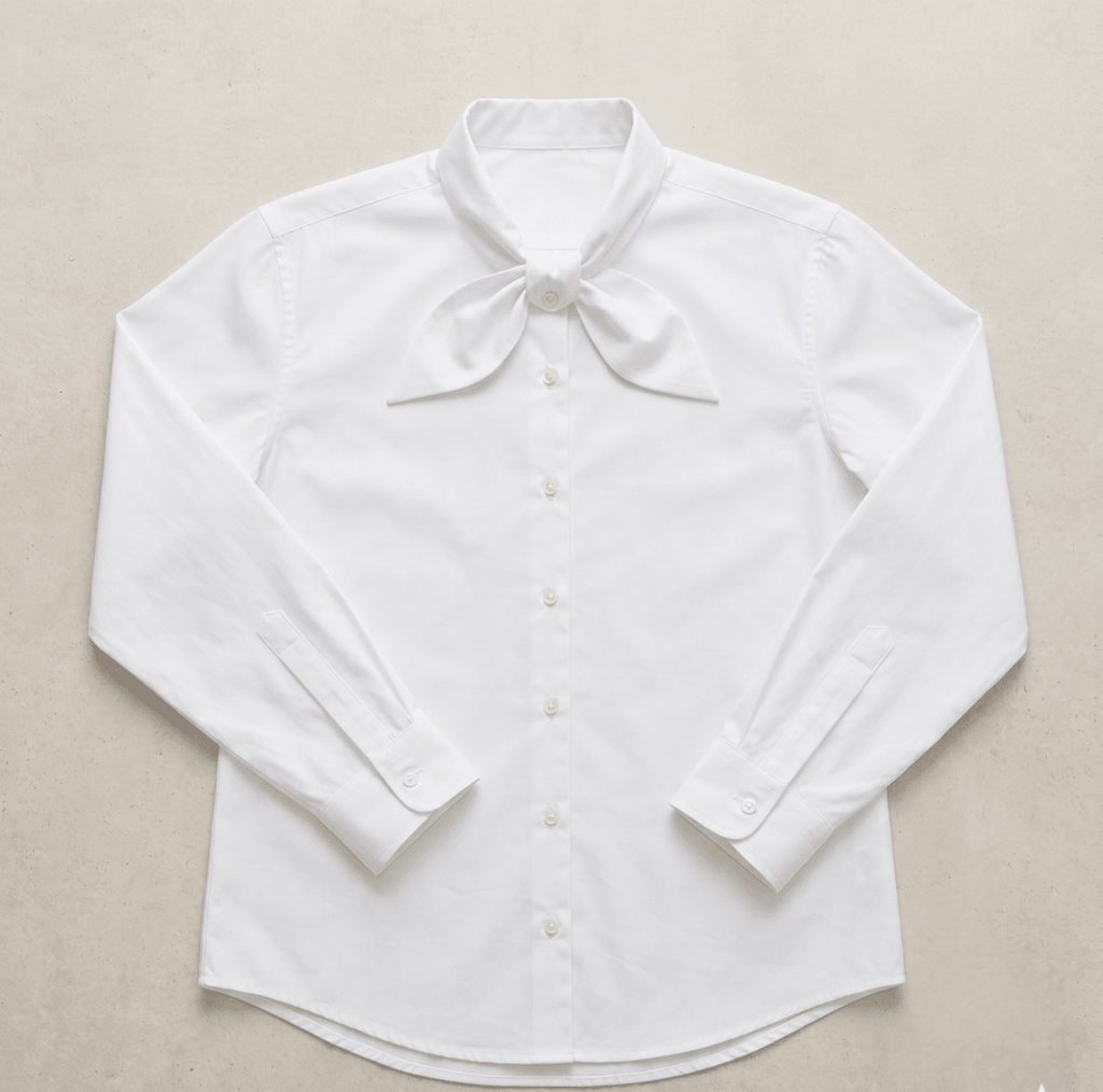 Retro Bow Shirt Men White - Naymish Designs