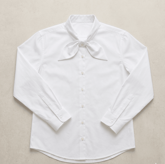 Retro Bow Shirt Men White - Naymish Designs