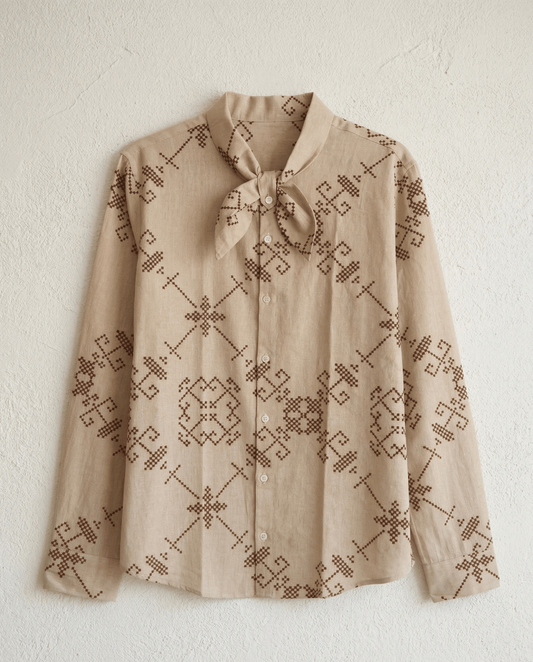 Retro Bow Shirt Women - Naymish Designs