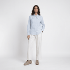 Retro Bow Shirt Women Blue - Naymish Designs