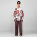 Roseplant Holiday shirts Men - White Available in Cotton and Linen - Naymish Designs