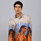 Shakuntala by Raja Ravi Varma - Luxury Designer Shirt | Soft Cotton or Pure Linen | Partywear shirt for Men - Naymish Designs