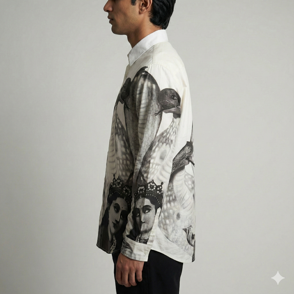 Sheshnag - Luxury Designer Shirt | Soft Cotton or Pure Linen | Partywear shirt for Men