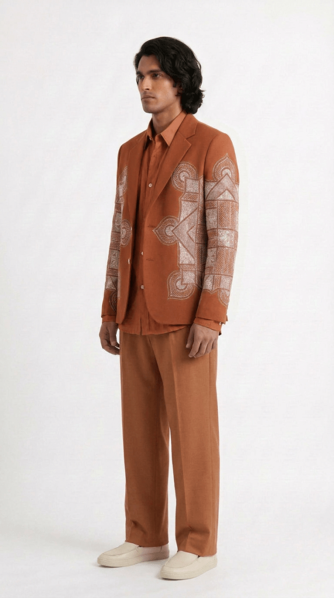 Terra-Rangoli-Blazer-Men - Naymish Designs