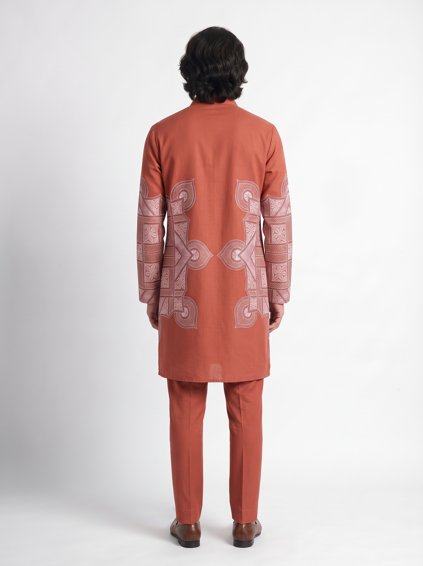 Terra Rangoli Kurta Set Men - Red