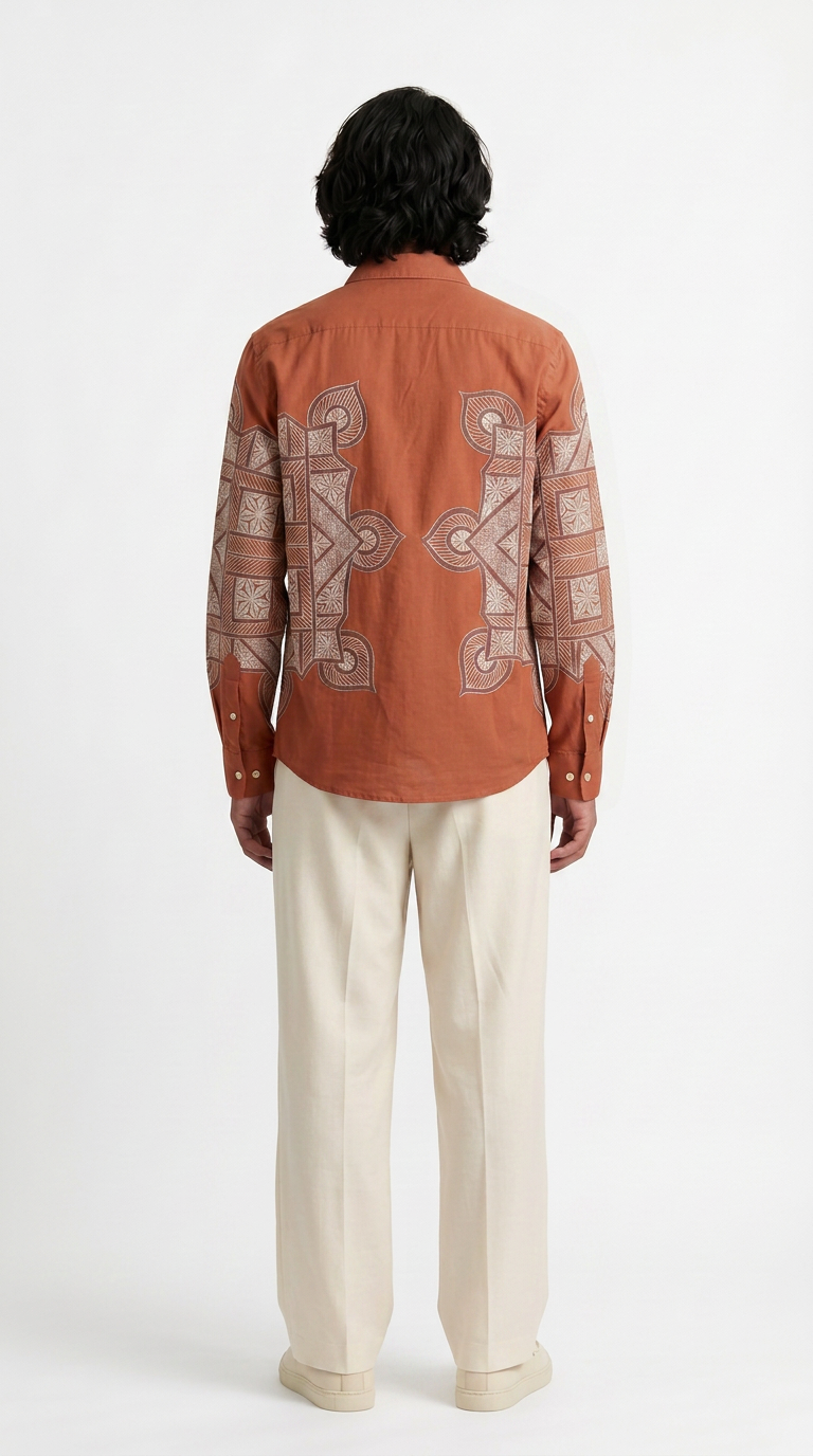 Terra Rangoli shirt set men shirt back