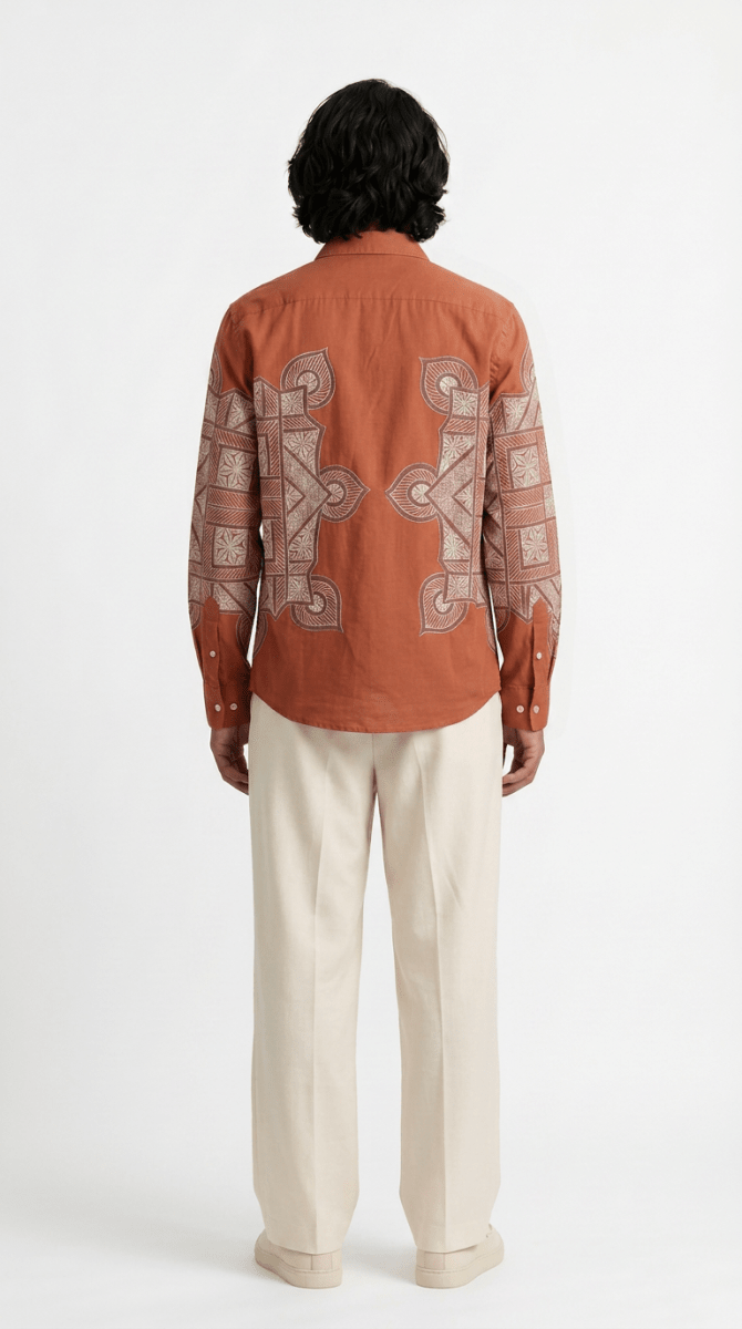Terra-Rangoli-Shirt-Men - Naymish Designs