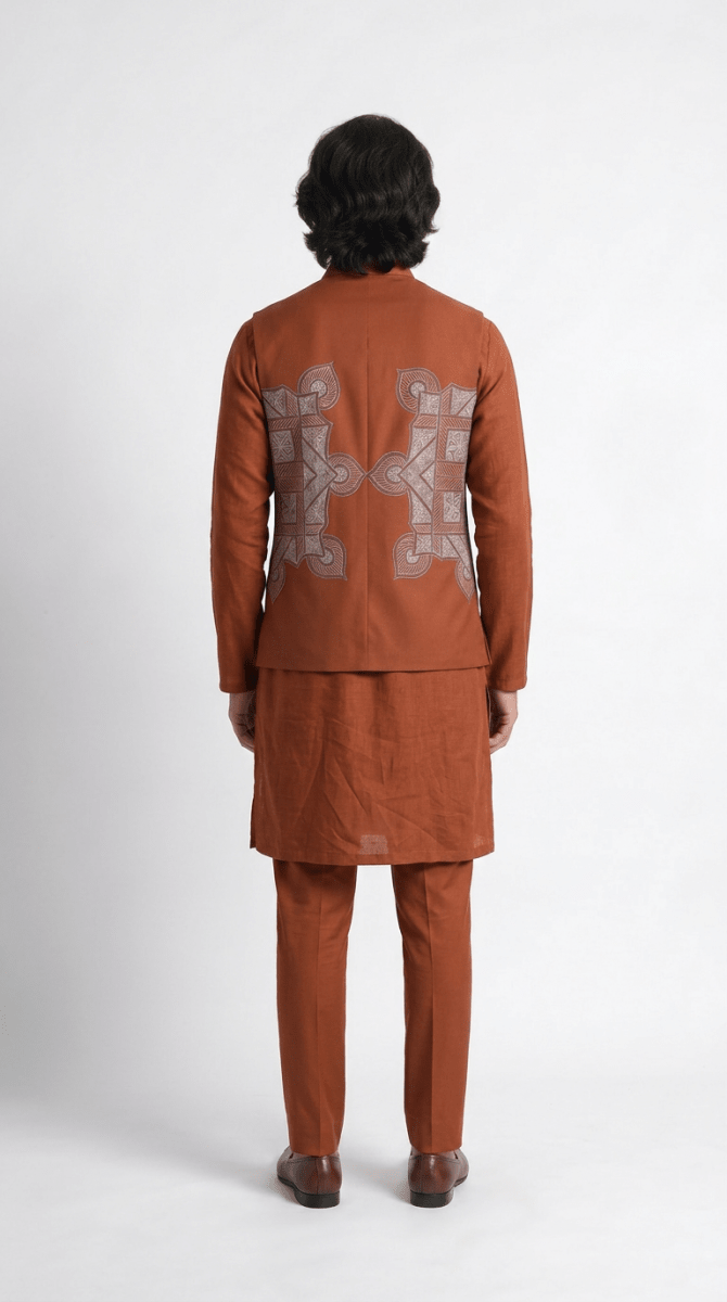 Terra-Rangoli-Vest-Men - Naymish Designs