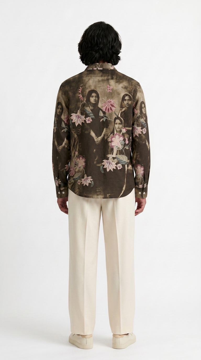 Vintage Family Shirt Set Men shirt back view