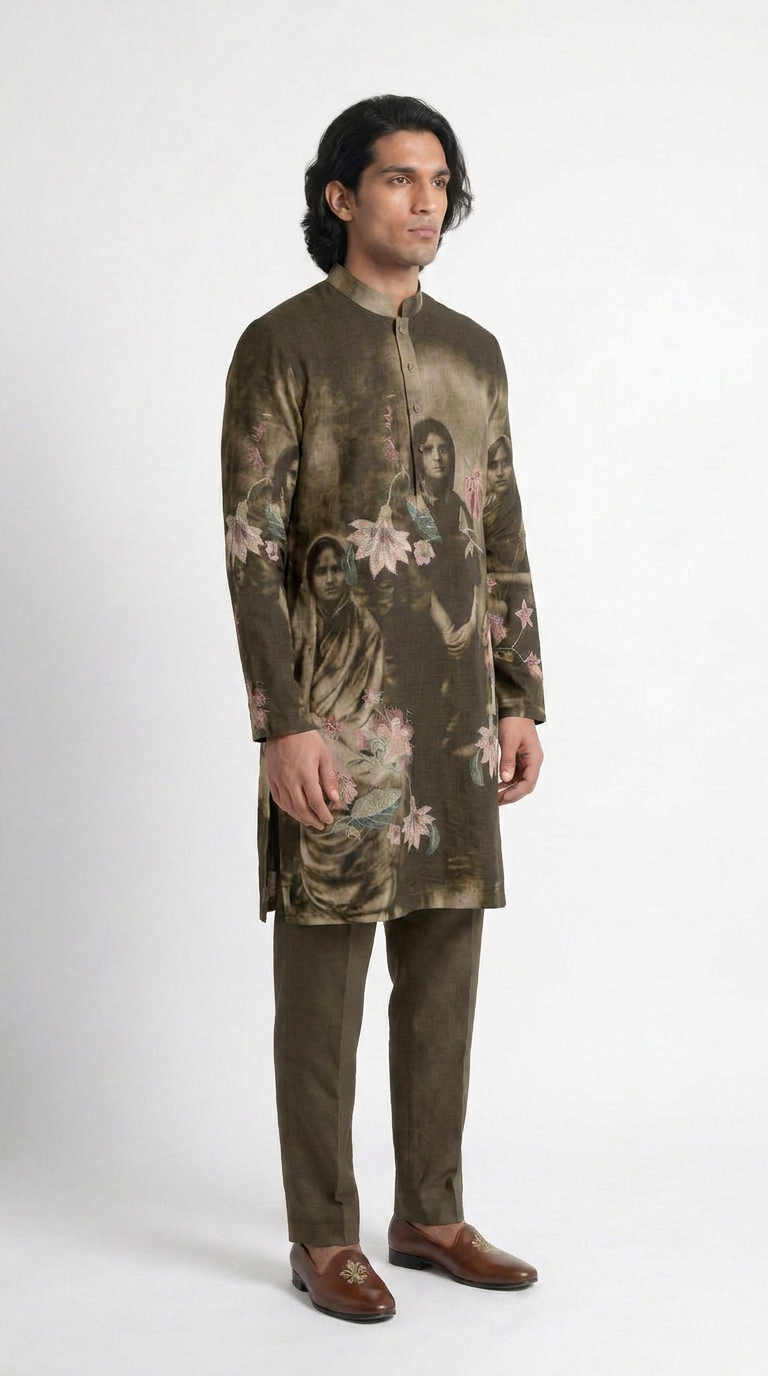 Vintage Family Kurta Men side model view