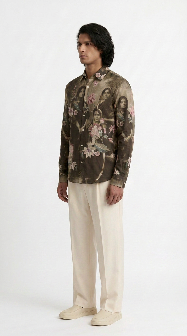 Vintage Family Shirt Men side model view