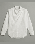 White Cowl Men Shirt - Naymish Designs