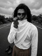 White Cowl Men Shirt - Naymish Designs