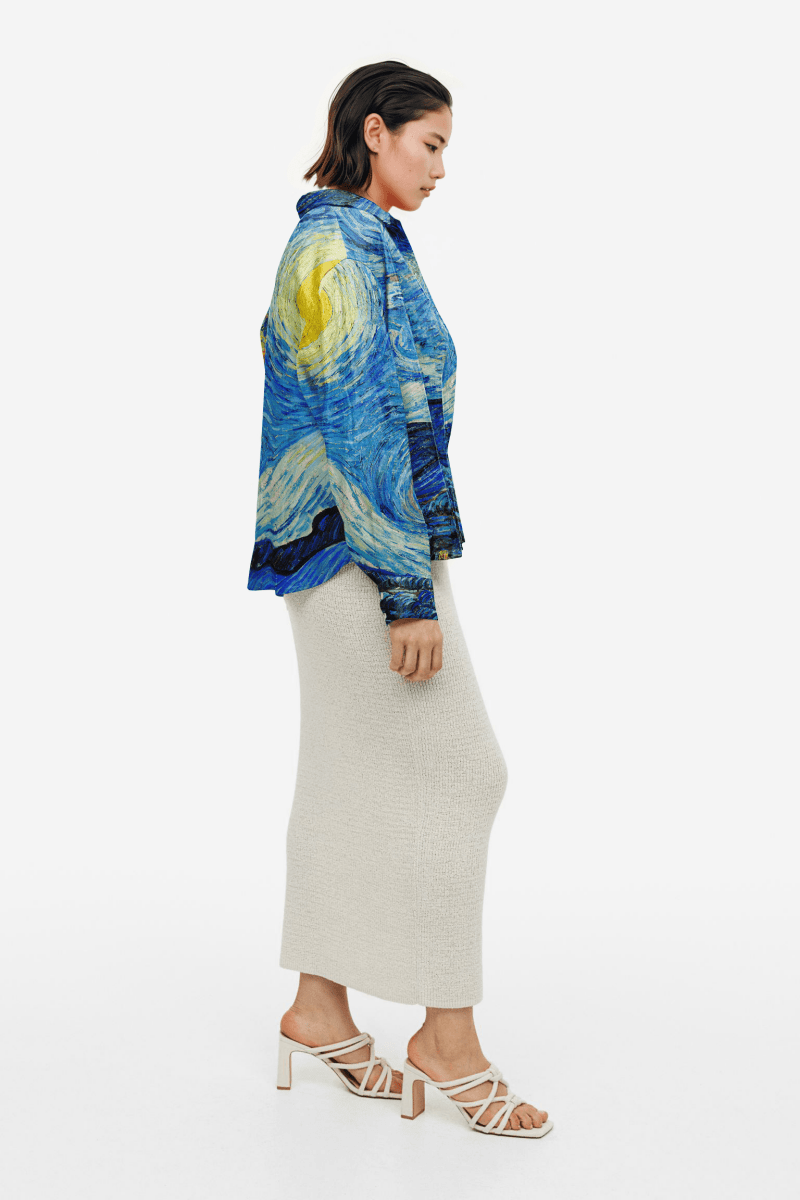 Women Shirt - Starry Nights by Vincent Van Gogh - Naymish Designs
