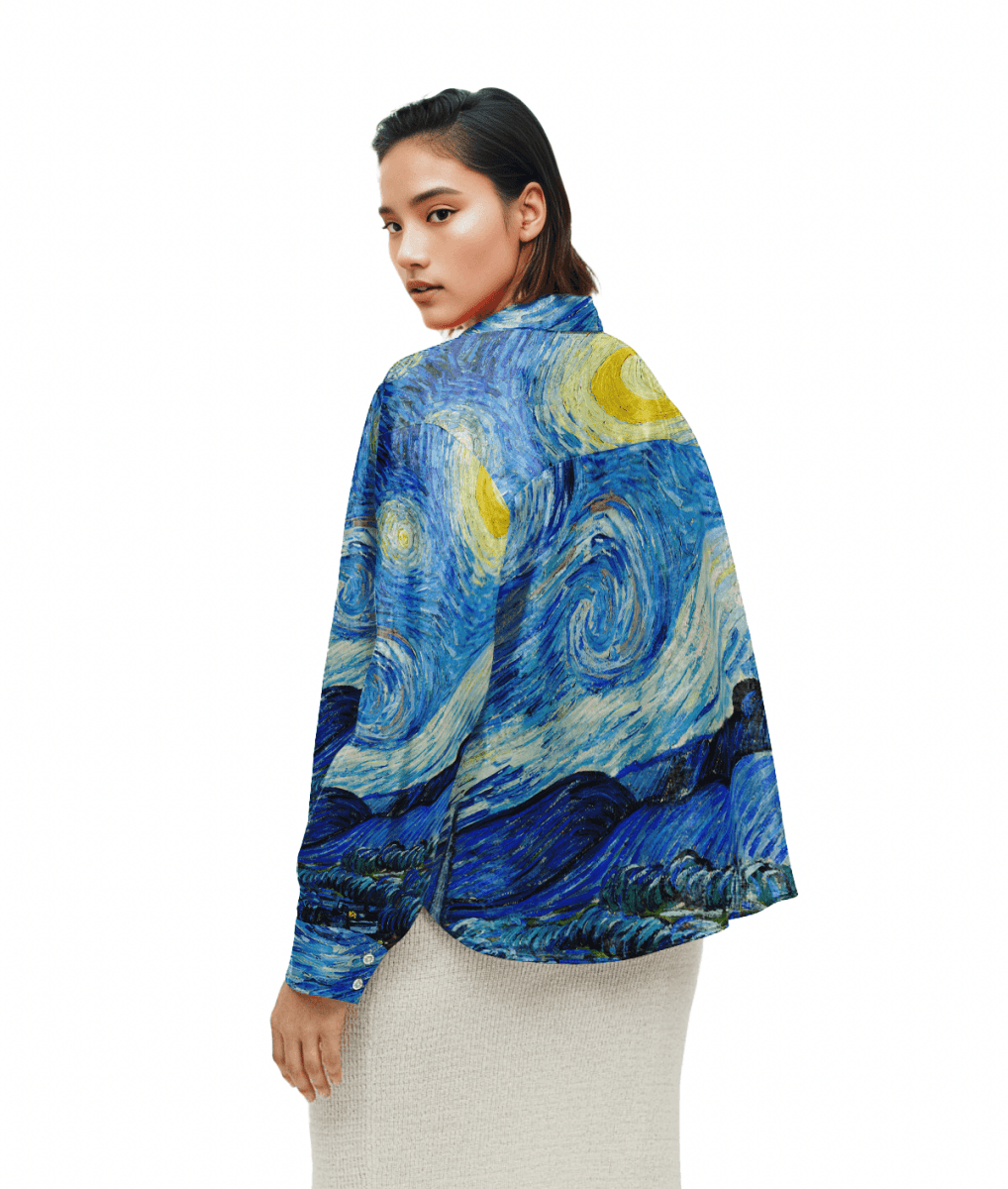 Women Shirt - Starry Nights by Vincent Van Gogh - Naymish Designs