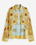 Yellow Sunflower Luxury Party Shirts for Men - Naymish Designs