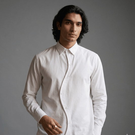 Yin Yang Shirt - YYS - White Cotton Shirt for Men - Naymish Designs